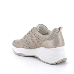 Woman Igi&Co Wedges-Champagne Women'S Leather Wedge Sneakers