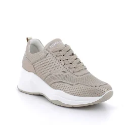 Woman Igi&Co Wedges-Champagne Women'S Leather Wedge Sneakers