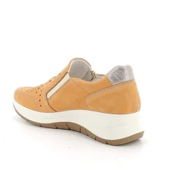 Woman Igi&Co Moccasins And Slip Ons-Cognac Women'S Leather Wedge Slip On