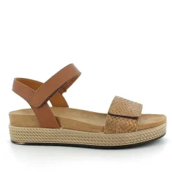Woman Igi&Co Sandals And Flip Flops-Cognac-Leather Women'S Leather Sandal