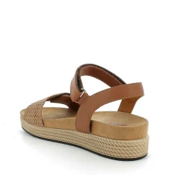 Woman Igi&Co Sandals And Flip Flops-Cognac-Leather Women'S Leather Sandal