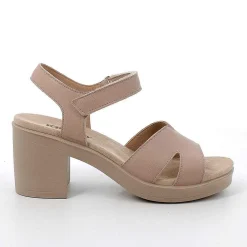 Woman Igi&Co Heeled Shoes-Corda Women'S Leather Heeled Sandals