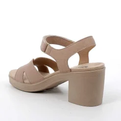 Woman Igi&Co Heeled Shoes-Corda Women'S Leather Heeled Sandals