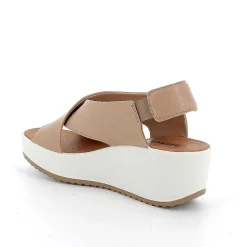 Woman Igi&Co Wedges-Corda Women'S Leather Wedge Sandals