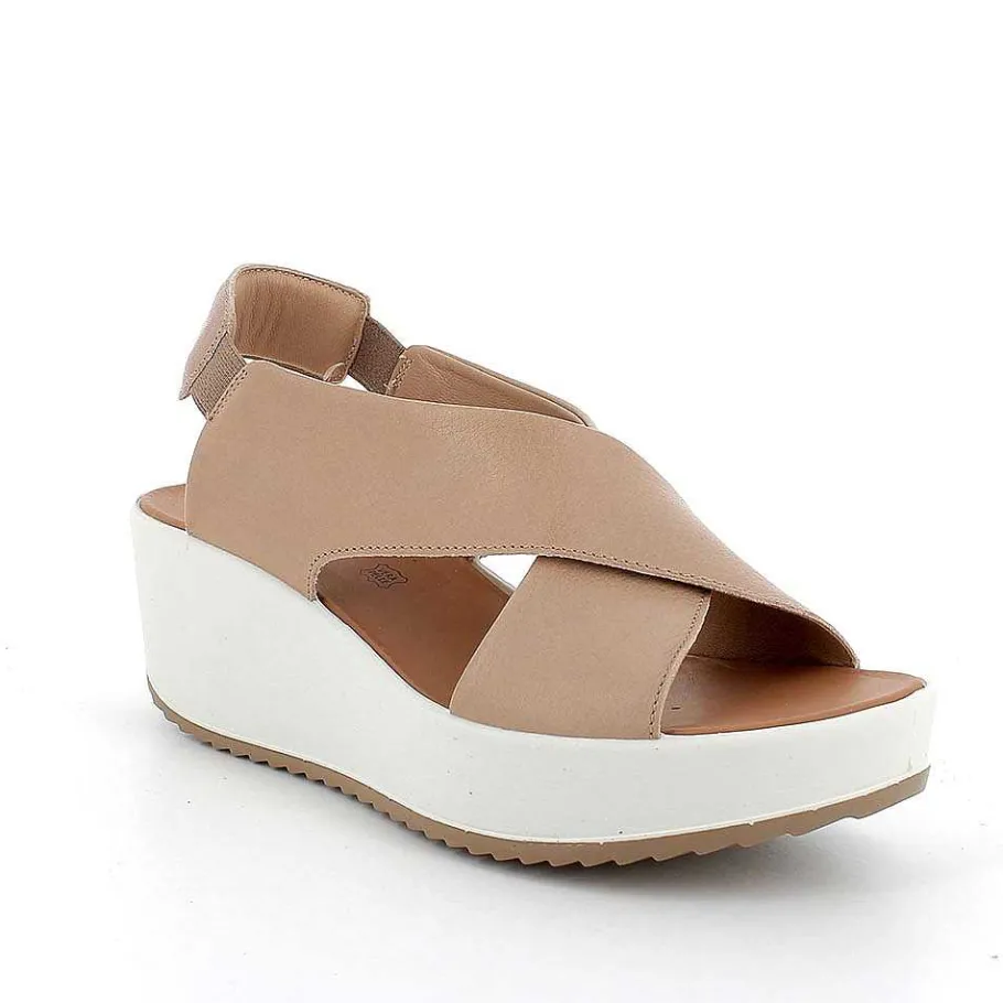 Woman Igi&Co Wedges-Corda Women'S Leather Wedge Sandals