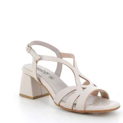 Woman Igi&Co Heeled Shoes-Cream Women'S Heeled Sandals
