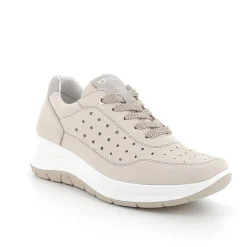 Woman Igi&Co Wedges-Cream Women'S Leather Wedge Shoes