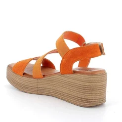 Woman Igi&Co Wedges-Curry Women'S Leather Wedge Sandals
