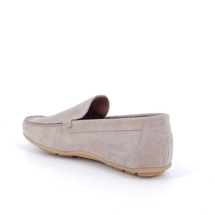 Man Igi&Co Moccasins And Flat Shoes-Dark Beige Men'S Leather Loafers