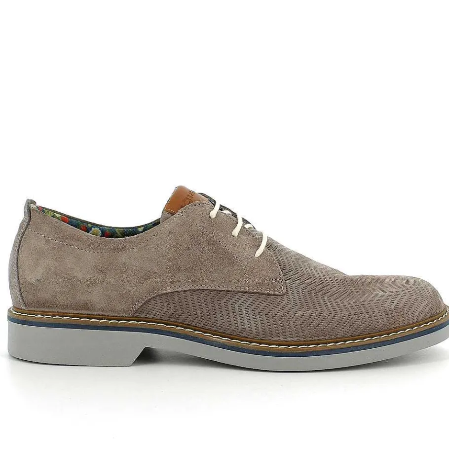 Man Igi&Co Lace Up-Dark Beige Men'S Leather Lace-Up