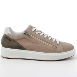 Man Igi&Co Sneakers-Dark Beige Men'S Leather Sneakers