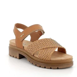 Woman Igi&Co Heeled Shoes-Dark Beige Women'S Leather Heeled Sandals