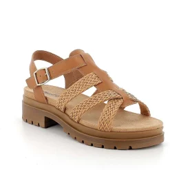 Woman Igi&Co Heeled Shoes-Dark Beige Women'S Leather Heeled Sandals