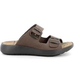 Man Igi&Co Eco-Sustainable Shoes-Dark Brown Men'S Leather Sandals