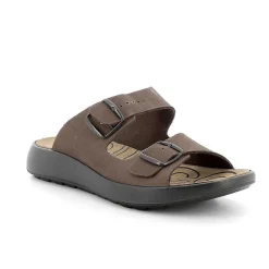 Man Igi&Co Eco-Sustainable Shoes-Dark Brown Men'S Leather Sandals