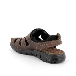 Man Igi&Co Sandals-Dark Brown Men'S Leather Sandals