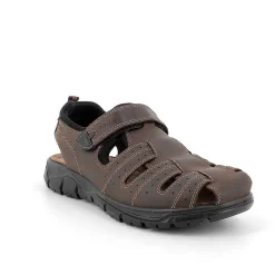 Man Igi&Co Sandals-Dark Brown Men'S Leather Sandals
