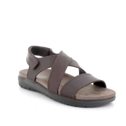 Man Igi&Co Sandals-Dark Brown Men'S Leather Sandals