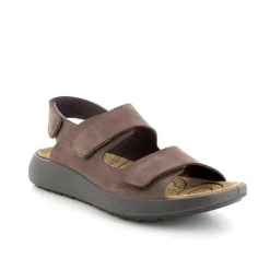Man Igi&Co Eco-Sustainable Shoes-Dark Brown Men'S Leather Sandals