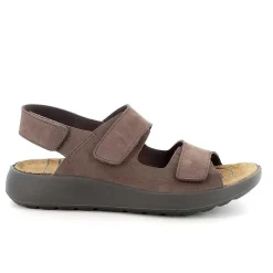 Man Igi&Co Eco-Sustainable Shoes-Dark Brown Men'S Leather Sandals