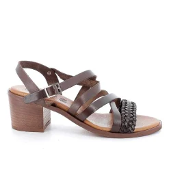 Woman Igi&Co Heeled Shoes-Dark Brown Women'S Leather Heeled Sandals