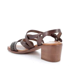Woman Igi&Co Heeled Shoes-Dark Brown Women'S Leather Heeled Sandals