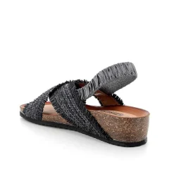 Woman Igi&Co Sandals And Flip Flops-Dark Gray Women'S Leather Sandals