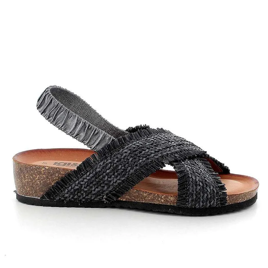 Woman Igi&Co Sandals And Flip Flops-Dark Gray Women'S Leather Sandals