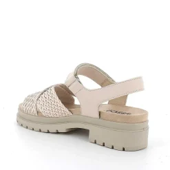 Woman Igi&Co Heeled Shoes-Ecru Women'S Leather Heeled Sandals