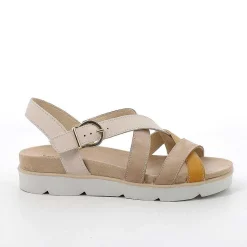 Woman Igi&Co Sandals And Flip Flops-Ecru-Beige Women'S Leather Sandals