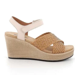 Woman Igi&Co Wedges-Ecru-Beige Women'S Leather Wedge Sandals