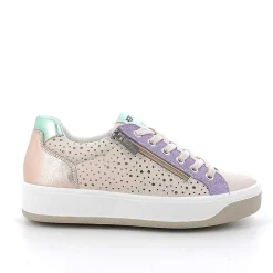 Woman Igi&Co Sneakers-Ecru-Lilac Women'S Leather Sneakers