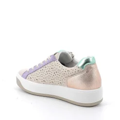 Woman Igi&Co Sneakers-Ecru-Lilac Women'S Leather Sneakers