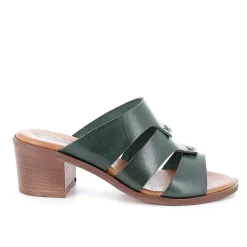 Woman Igi&Co Heeled Shoes-Forest Women'S Leather Heeled Sandals