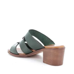 Woman Igi&Co Heeled Shoes-Forest Women'S Leather Heeled Sandals