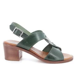 Woman Igi&Co Heeled Shoes-Forest Women'S Leather Heeled Sandals