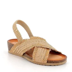 Woman Igi&Co Sandals And Flip Flops-Gold Women'S Leather Sandals