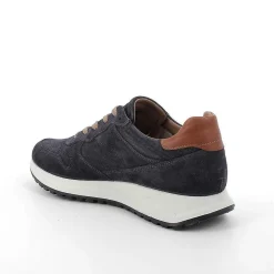 Man Igi&Co Sneakers-Gore-Tex Men'S Leather Sneakers Blue