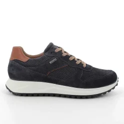 Man Igi&Co Sneakers-Gore-Tex Men'S Leather Sneakers Blue