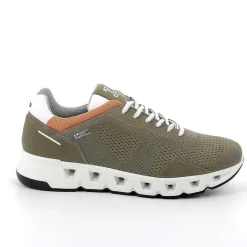 Man Igi&Co Sneakers-Gore-Tex Surround Leather Sneakers For Men In Military Green