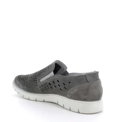 Man Igi&Co Moccasins And Flat Shoes-Gray Men'S Leather Slip On