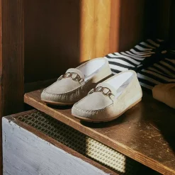 Woman Igi&Co Moccasins And Slip Ons-Ivory Women'S Leather Loafers