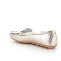 Woman Igi&Co Moccasins And Slip Ons-Laminated Taupe Women'S Leather Loafers