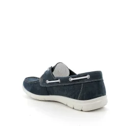 Man Igi&Co Moccasins And Flat Shoes-Light Blue Men'S Leather Moccasin