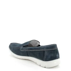 Man Igi&Co Moccasins And Flat Shoes-Light Blue Men'S Leather Moccasin