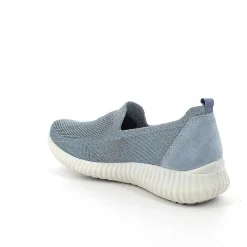 Woman Igi&Co Moccasins And Slip Ons-Light Blue-Silver Women'S Sock Sneakers