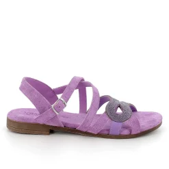 Woman Igi&Co Sandals And Flip Flops-Lilac Women'S Leather Sandals