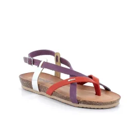 Woman Igi&Co Sandals And Flip Flops-Lilac-Red Women'S Leather Flip-Flop Sandals