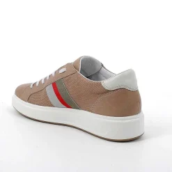 Man Igi&Co Sneakers-Men'S Leather Sneakers Taupe-Ice