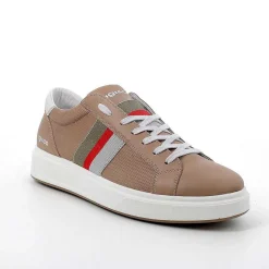 Man Igi&Co Sneakers-Men'S Leather Sneakers Taupe-Ice